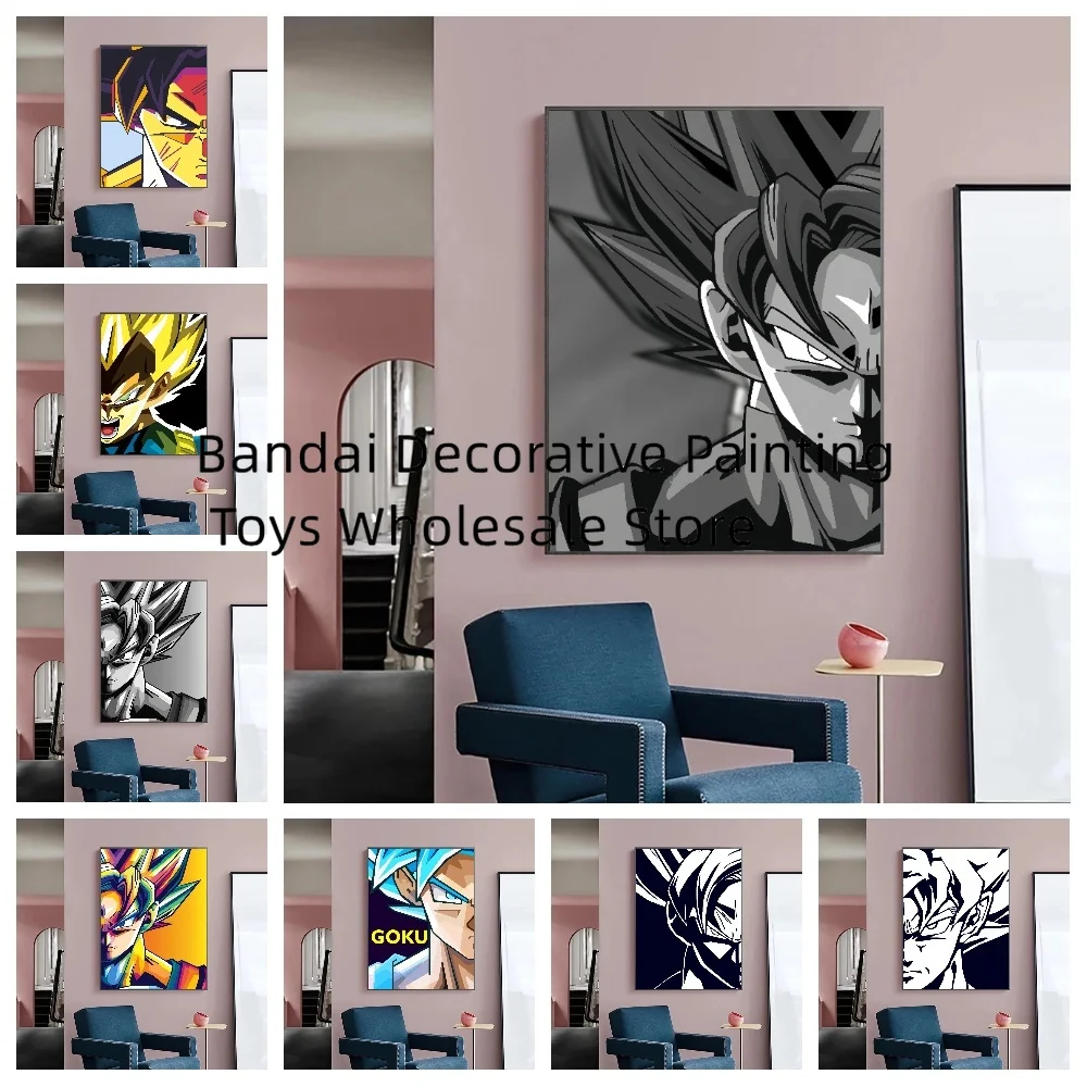

Anime Vintage Canvas Painting Super Saiyan Goku Vegeta Dragon Ball Pictures Classic Home Decor Bedroom Posters for Wall Print
