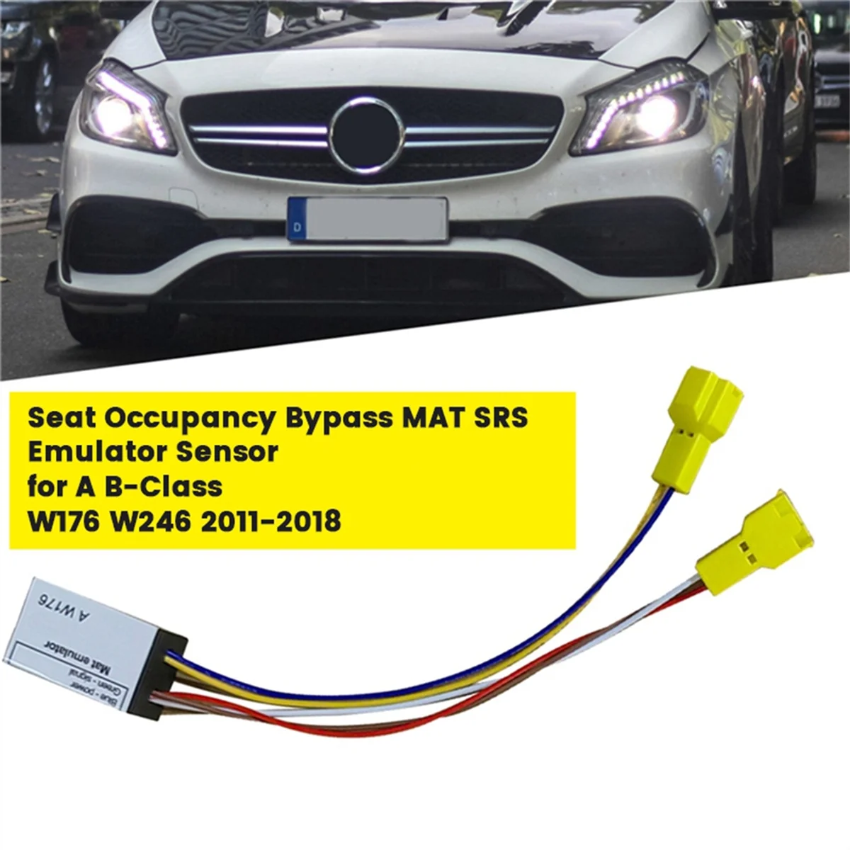 Car Seat Occupancy Bypass MAT SRS Emulator Sensor for Mercedes-Benz A B-Class W176 W246 2011-2018 Diagnostics/Bypass