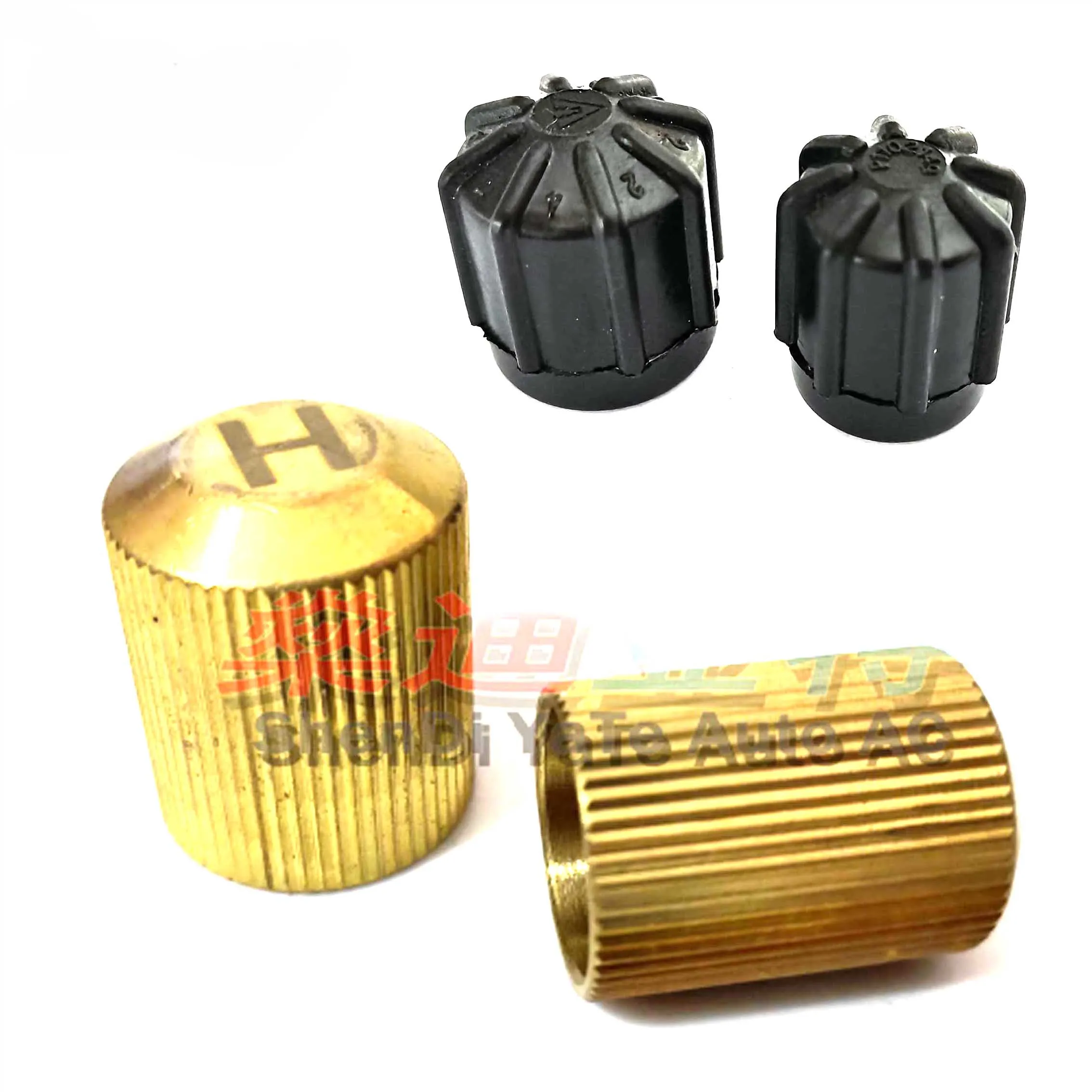 M8X1 M10X1 R134a A/C Valve Covers High/Low Pressure Hoses Seat Valve Cap Dust Hat For BMW Audi Mercedes-Benz Volkswagen Sagitar