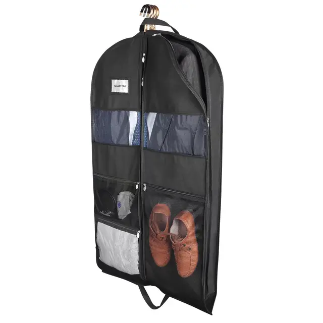 Foldable Dress Bags For Travel MsKitchen 2-Pack 65" Long Dress Garment Bags  With Clear Window - Zippered Clothes Protector For Travel & Storage Long  Garment Bags