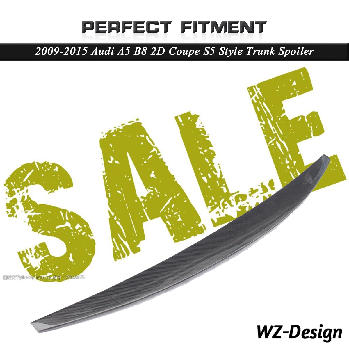 

Clearance Sale Carbon Fiber S5 Style Trunk Spoiler Fit For 2008-2012 A5 B8 2D Coupe Rear Spoiler Duckbill Wing