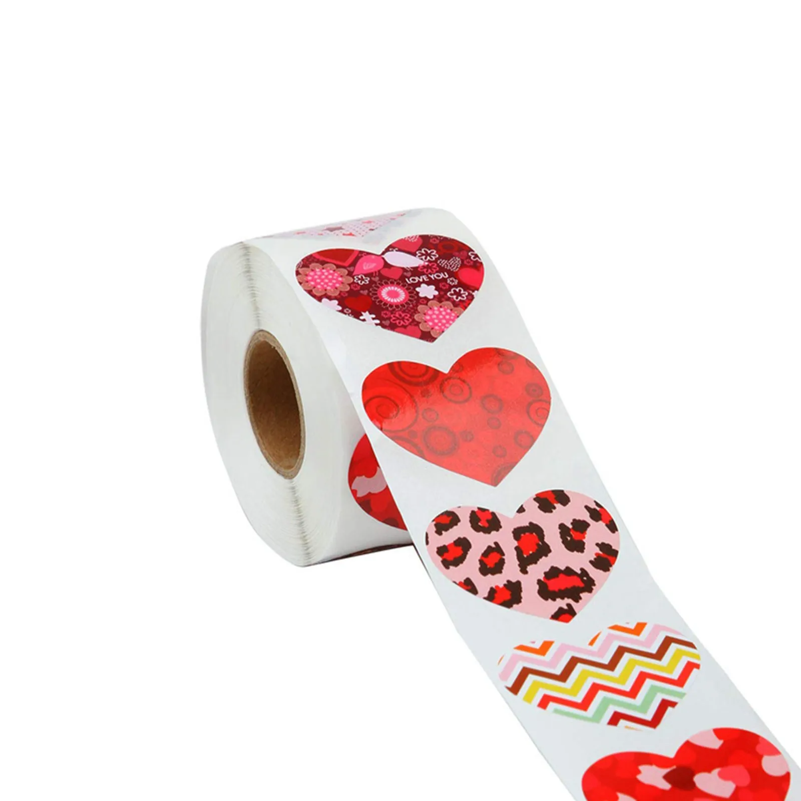 

500pcs Valentine'S Day Heart Handmade Sticker Black White Pink Paper Stickers Scrapbooking Stickers Party Gift Decoration Labels