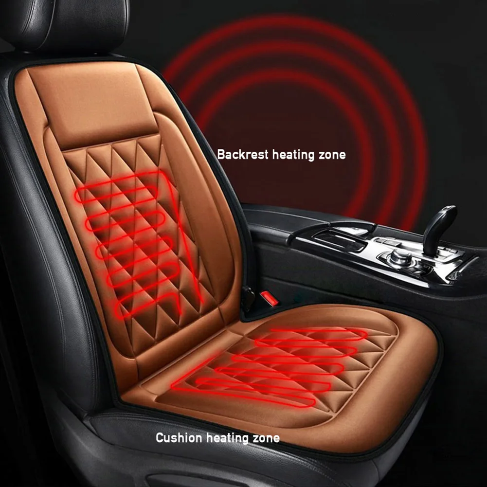 Winter Heated Car Seat Cover 12V Heating Warmer Car Seat Cushion 2 Gear Auto Universal Car Seat Protector Cloak Cover Pads Set