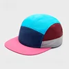 Custome Logo 5-panel Color Matching Quick-drying Hat Big Head Wide Brim Sunshade Casual Flat Edge Baseball Cap for Men and Women 2