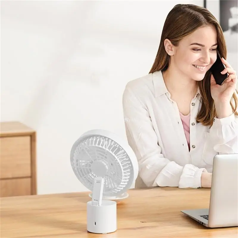 

Folding Table Desk Hanging Fans Rechargeable Camping Tent Hanging Cooling Fans Plastic Material for Room Outdoor Travel Dropship
