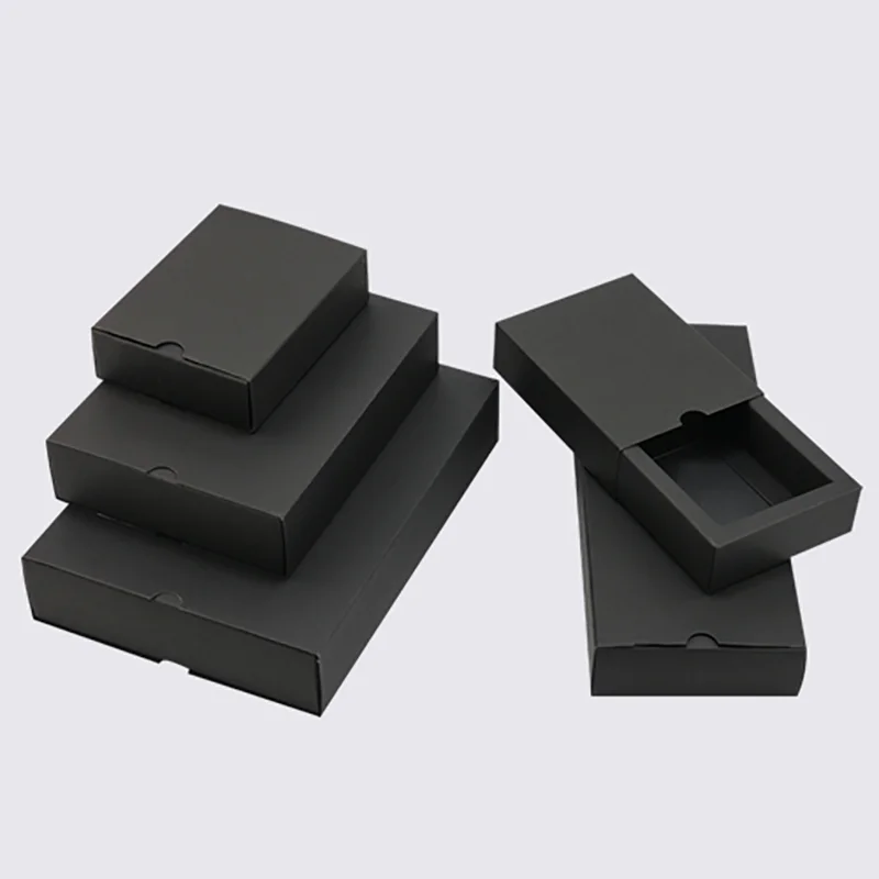 10 cardboard gift boxes, drawer-type boxes, kraft paper printable , tea storage and packaging boxes
