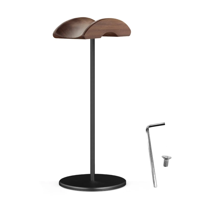 

Держатель для дисплея гарнитуры из орехового дерева и алюминиевого сплава. Стойка для наушников.