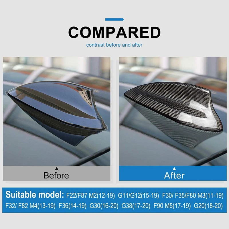 Haifischflosse Antennenabdeckung für BMW F10 F11 F22 F30 F34 F80 F87 F32 F36 F82 F01 G11 G20 G12 G30 M5 2 3 4 5 7 M2 M3 M4 M5 – Detail 4