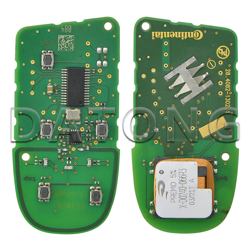 Datong World Car Remote Key PCB Board For Jeep Renegade Compass Fiat M3N-40821302 4AChip 433MHz Original Factory Replacment remtekey m3n 40821302 smart key 4 button with panic 433mhz 68143505ac 68143505ab for jeep grand cherokee 2014 2015