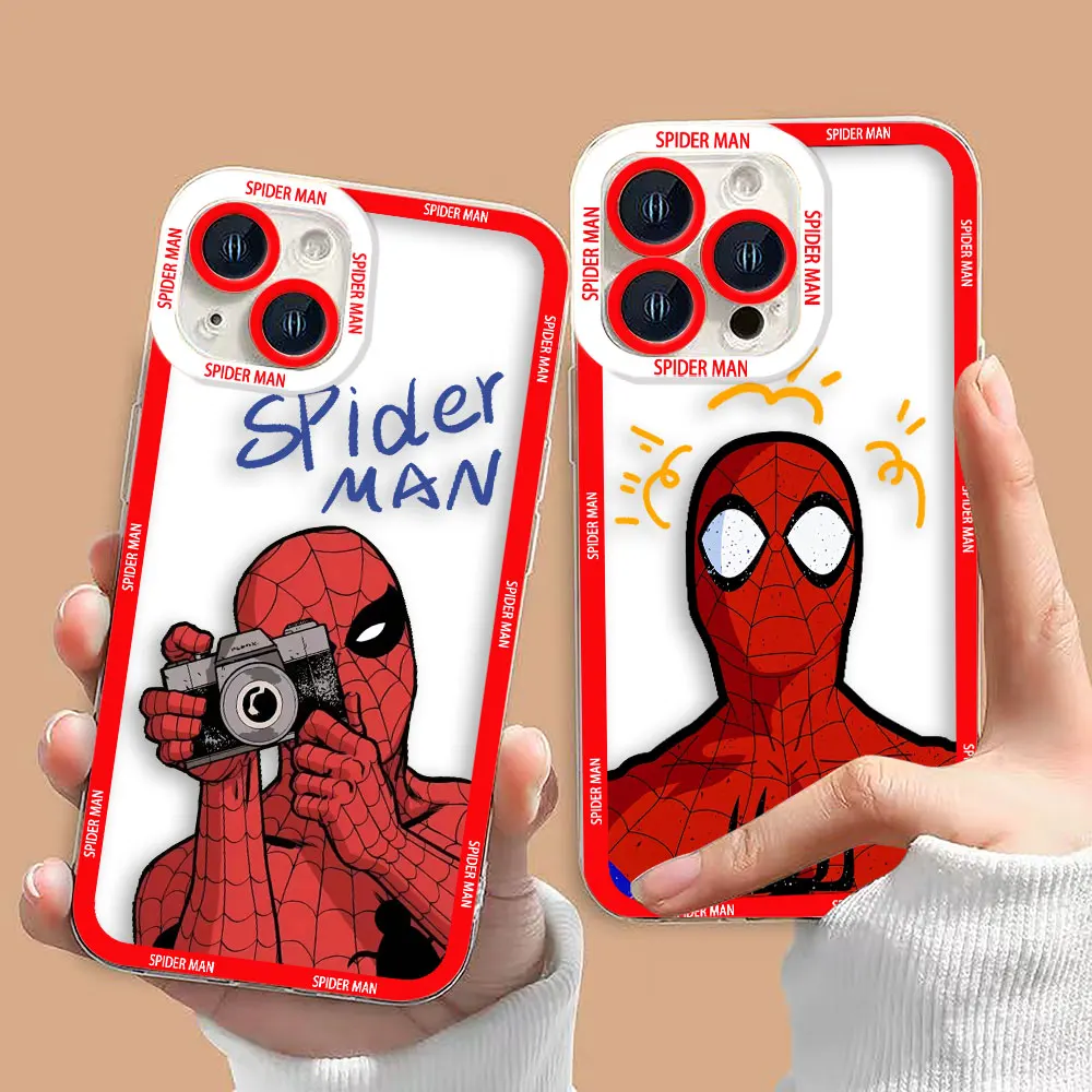 Marvel Spider Man Clear Case Per Infinix Hot 40 30 30I 20 20I 20S 9 12 12I 11 11S 10 10I 10S Play 8 Zero 20 30 Spark 10 20 Case