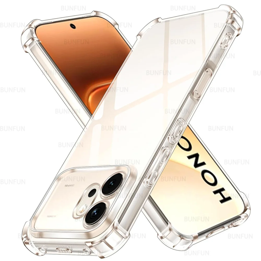 For Honor 600 Pro 5G Slim Anti-Shock Soft Case - Clear Crystal, Anti-Yellowing Protection  Capa