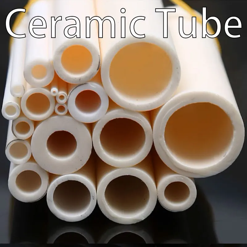 Ceramic Tube Alumina Pipe Thermocouple Protection High Temperature Resistant Insulation Hollow ID 0.25-20mm
