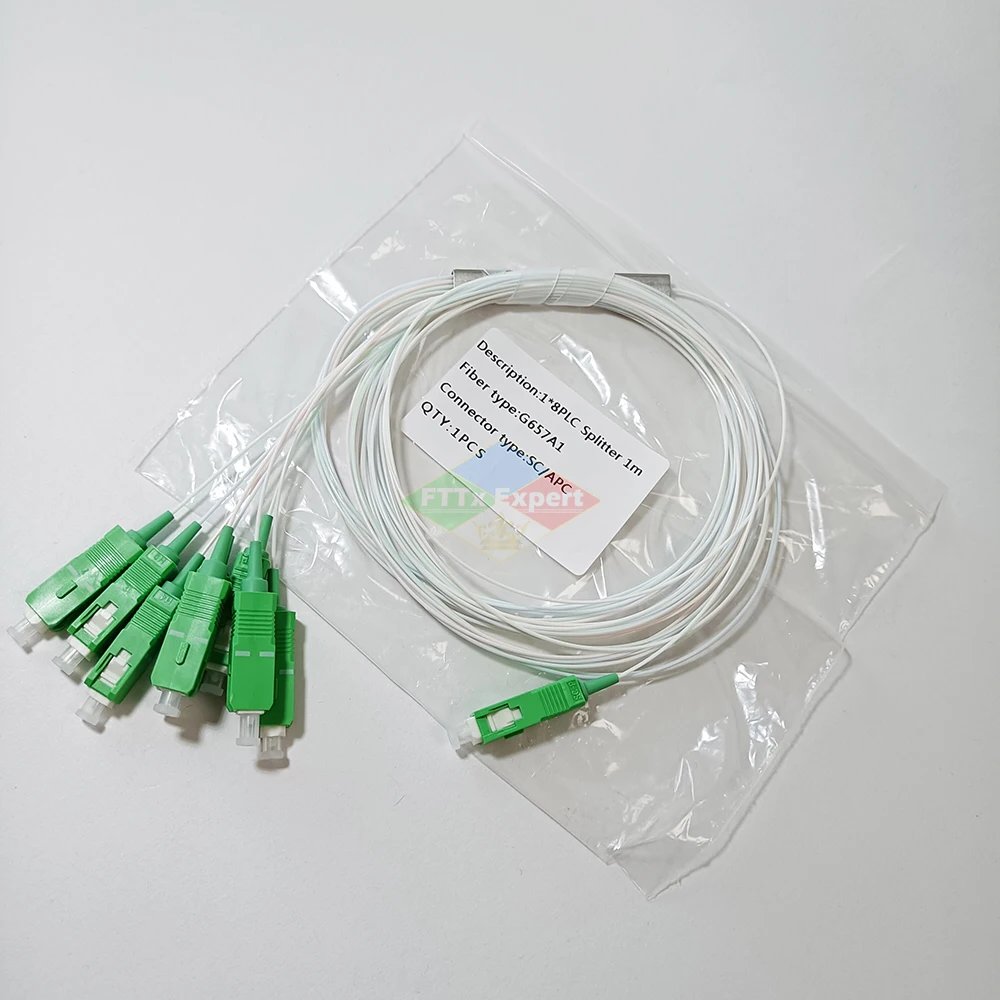 free shipping 50pcs 1X8 PLC Splitter/Fiber Optic PLC spliter/Planar Lightwave Circuit Splitter SC/APC