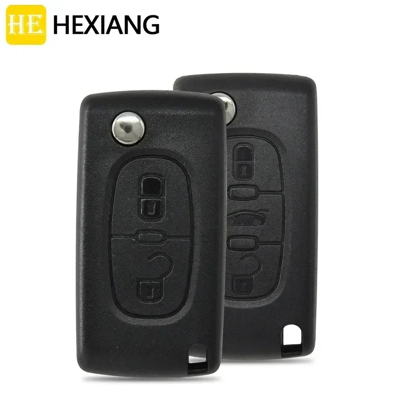 

HE Xiang Car Remote Key Shell Case For Peugeot 207 307 308 607 807 Citroen C2 C3 C4 C5 C6 Replacement Smart Flip VA2 HU83