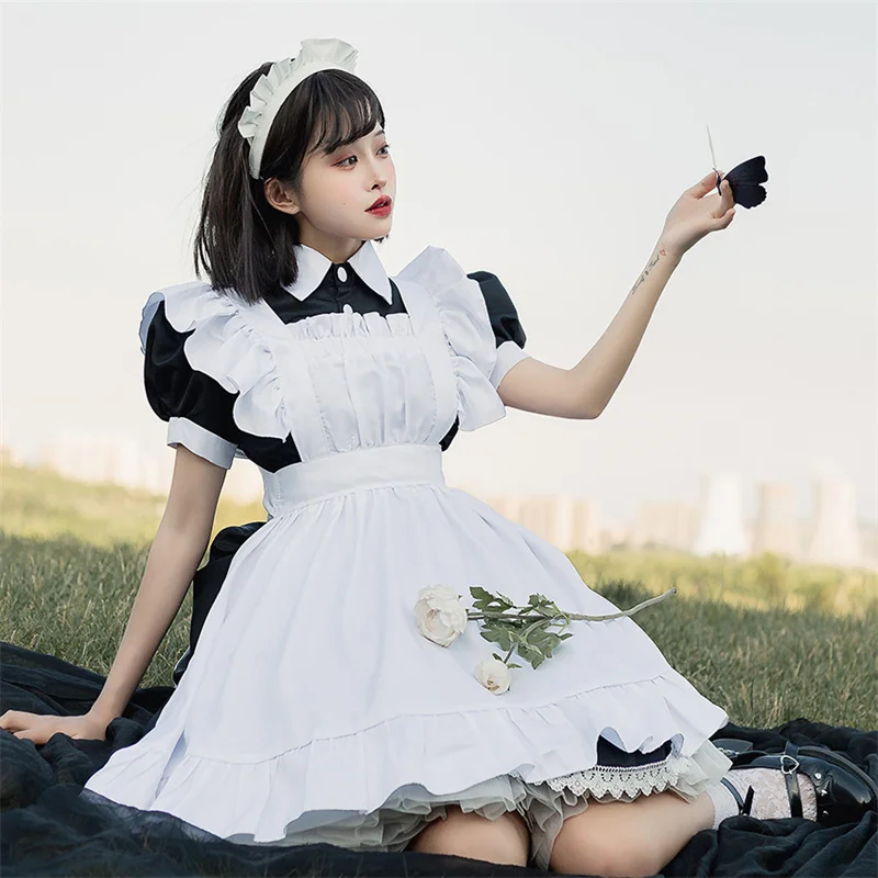 

Holiday Stage Party Cosplay Lace Lolita Uniforms Japanese Bunny Costume Cosplay Maid Dress Restaurant kawaii Overalls Women