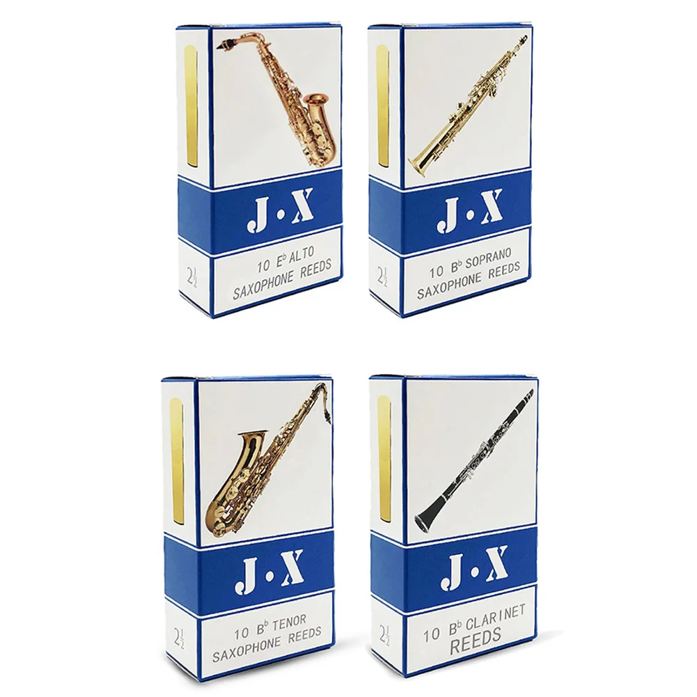10 Stücke Saxophon Blätter Stärke 2,5 Für Alto Sopran Tenor Sax Klarinette Blatt Musikinstrumente Zubehör Sax Blätter – Detail 8
