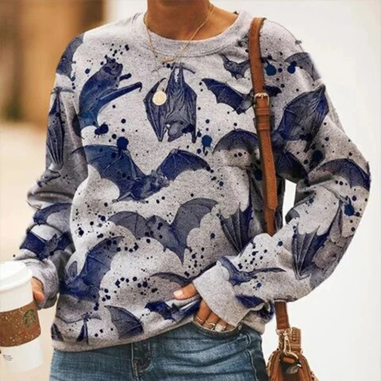 Bat print sweatshirt Clearance