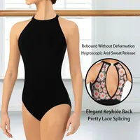 Women Sleeveless Halter Ballet Dance Leotards for adult Gymnastics Dance Tank Tops with  Keyhole Back and Soft Lining Dancewears - Image 3