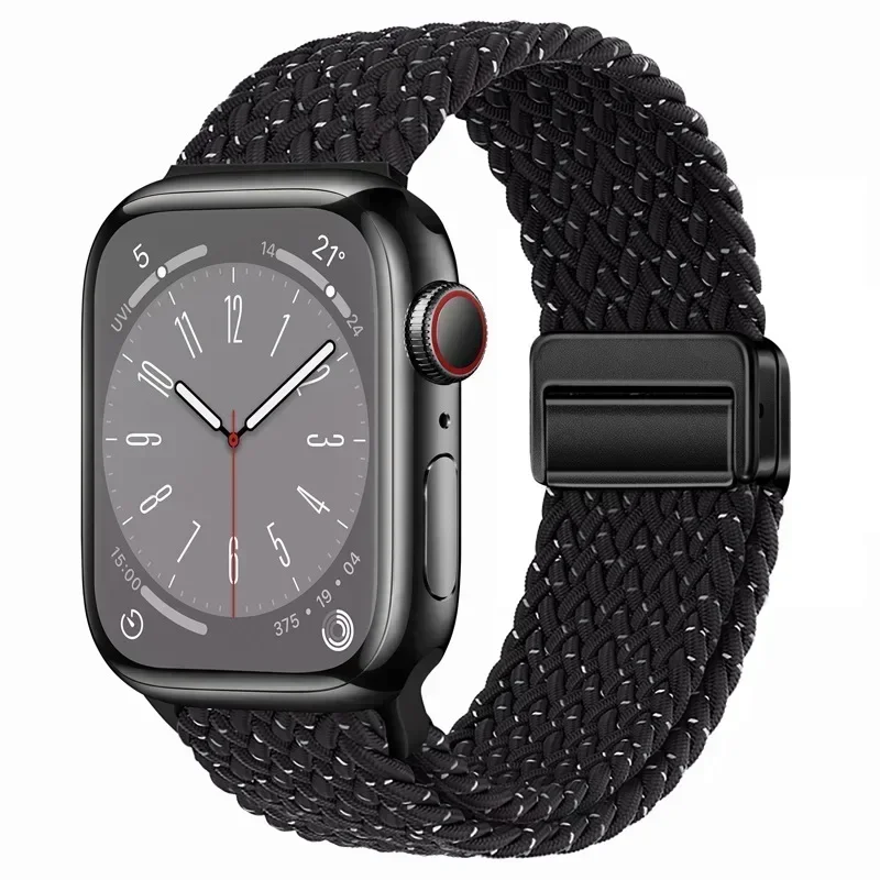 Nylon Braided Loop Strap with Metal Magnetic Closure