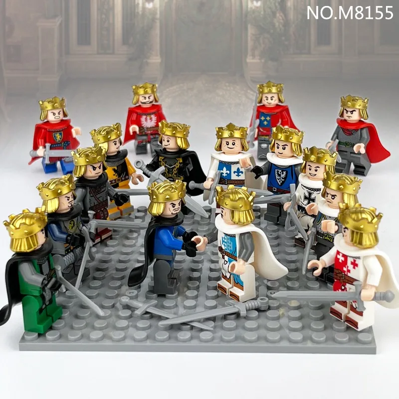 Head of state figurine American high medieval baseplate cross-border wholesale small particles assembled building block toys