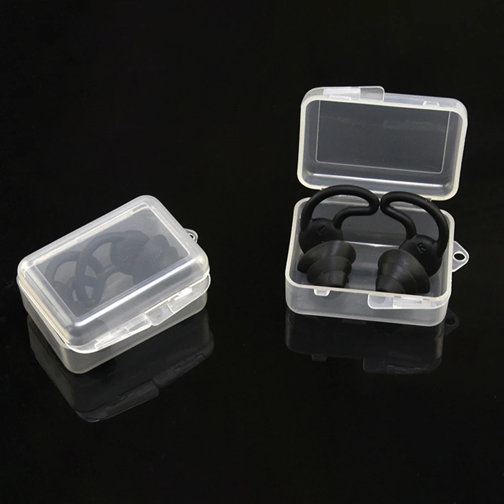 1 Pair Silicone Soundproof Ear Plugs Noise Insulation Soft Sleeping Earplugs for Swmiing Training Water Playing