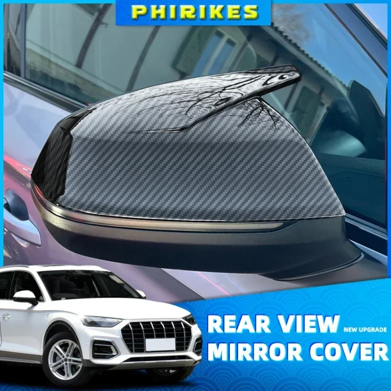 

Carbon Fiber Car Side Wing Rearview Mirror Cover Trim For 2017-2020 2021 2022 Audi Q5 SQ5 Sportback Q7