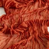 1pc Terracotta Boho Crinkle Table Runner, Long Gauze Rustic Cheese Cloths for Wedding Bridal Shower Birthday Party Decorations 6