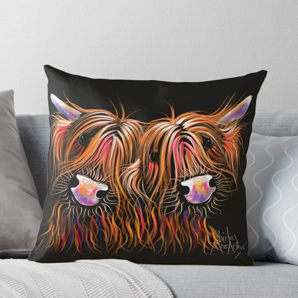 

HIGHLAND COWS PRiNT 'THE LoVELiES' By Shirley MacArthur Throw Pillow Custom Cushion autumn pillowcase