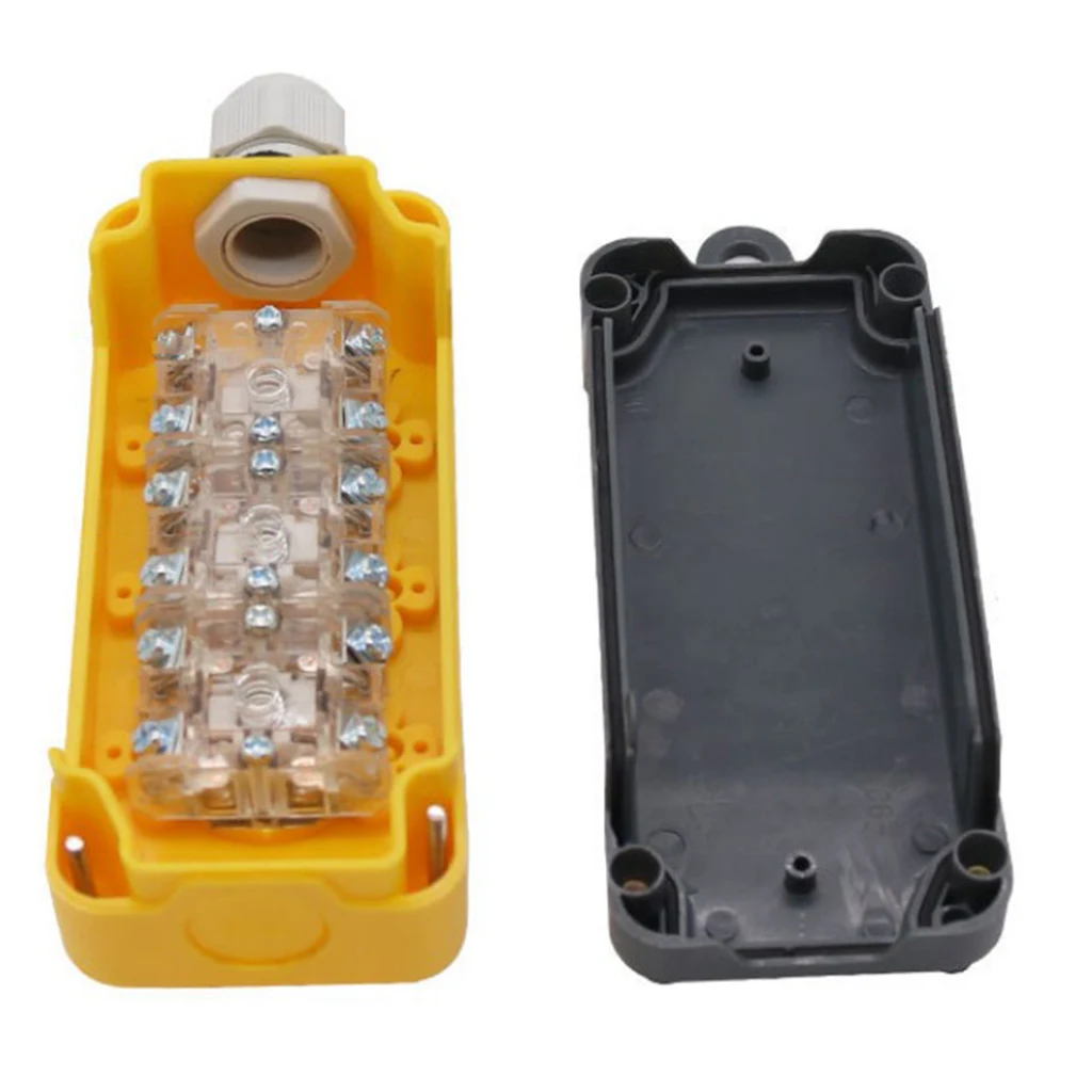 ABS Plastic 2/3/4 Push Buttons Switch Waterproof Emergency Stop Switch for Electric Crane Hoist Pendant Control Station