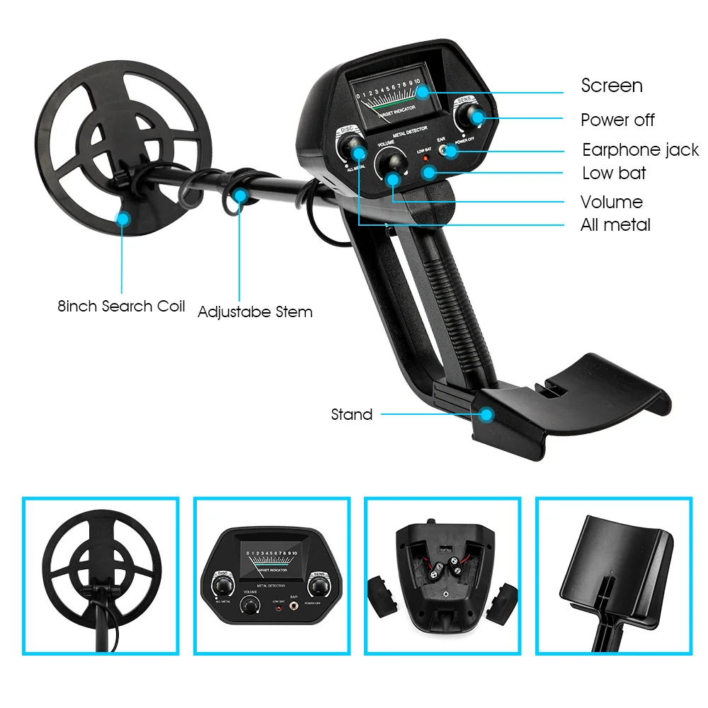 GTX4080 Underground Metal Detector Gold Detector Pinpointing Metal Treasure Hunter Professional Gold Finder 8 Inch S