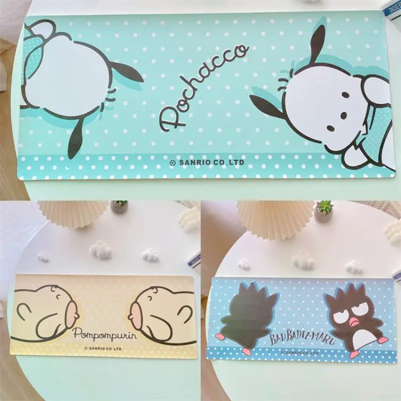 

Милый Настольный коврик My Melody Cinnamoroll, большой прямоугольный коврик для стола, антиобрастающий маслостойкий изоляционный коврик