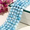 Natural Stone Sea Blue China Larimar Bead Round Loose Spacer Dyed Color Bead For Jewelry Making Diy Bracelet Neckace Accessory 1
