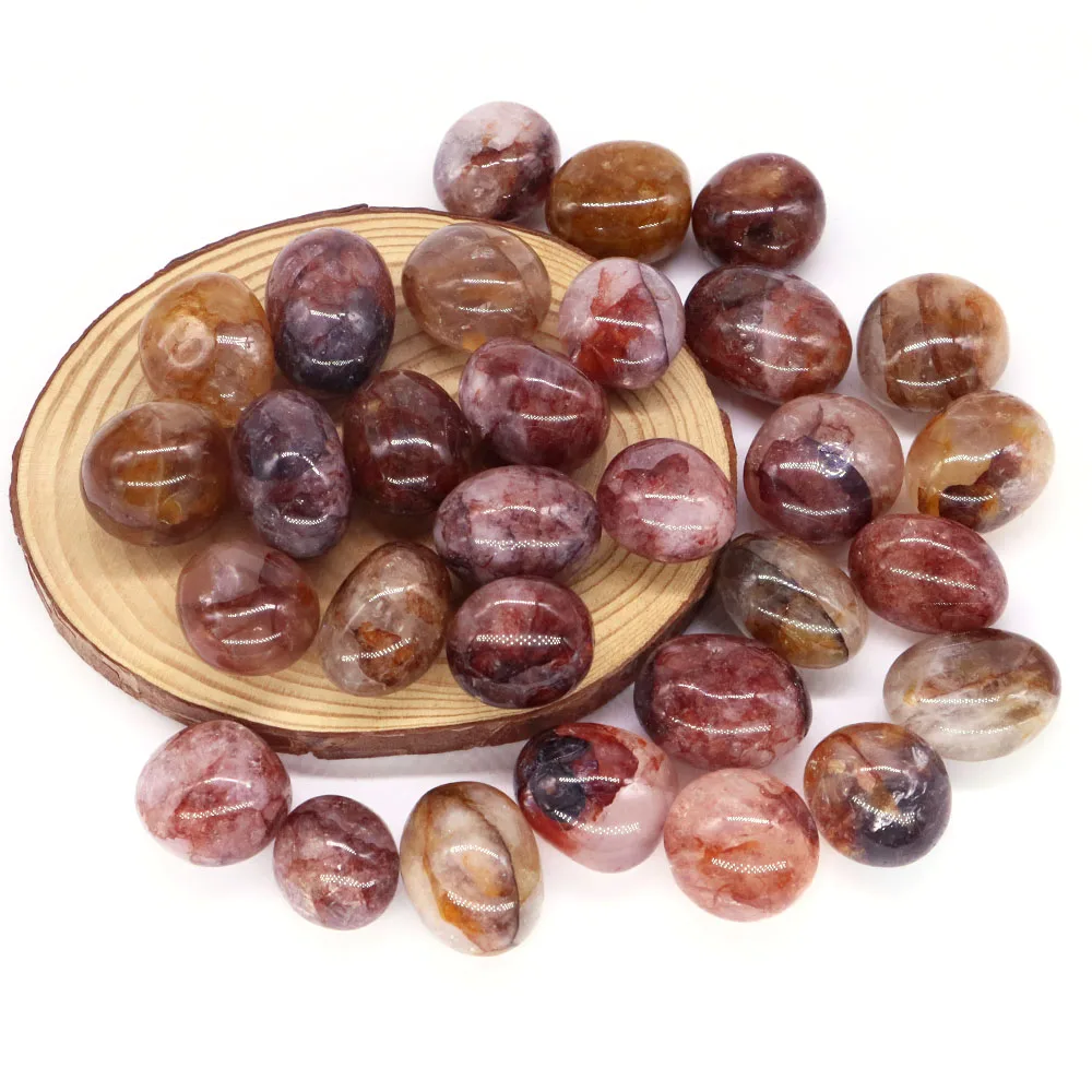 Natural Red Inclusions Tumbled Stone Reiki Healing Crystal Mineral Gemstone Home Decoration Fish Tank Aquarium Specimen Ornament