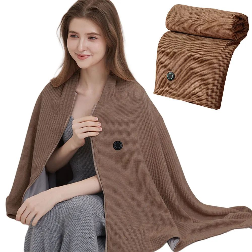 Premium USB Heated Blanket Shawl 3 Heat Levels 5000mAh Power Bank - View 4