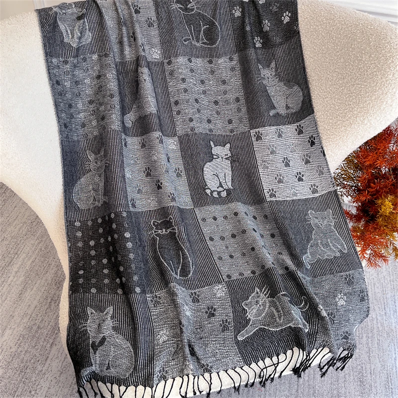 Elegant Women Paisley Scarf Cashmere Feeling Jaquard Pashmina Shawls Winter Tassel Wraps Femme Foulard Bufanda Poncho Stoles