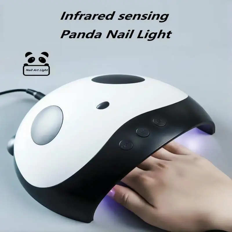 PandaNailLampCartoonCuteFastDryingLedNailDryerPainlessAnti