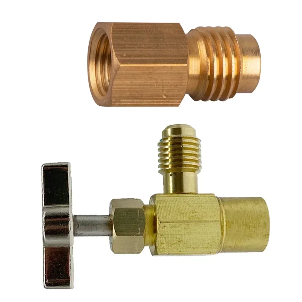 Self Sealing Can Tap 2-1/2inch With 2x Adapters Fit Honeywell Or Other R-1234yf Cans 1/2