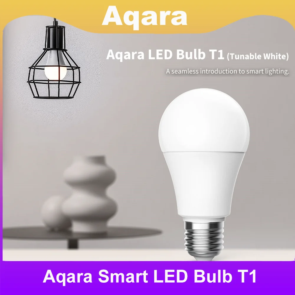 2023 Nuovo Aqara Smart Led Lampadina T1 Zigbee 3.0 Bluetooth E27 2700K-6500K 220-240V Smart Home Lampada Luce Per Xiaomi Mihome Homekit