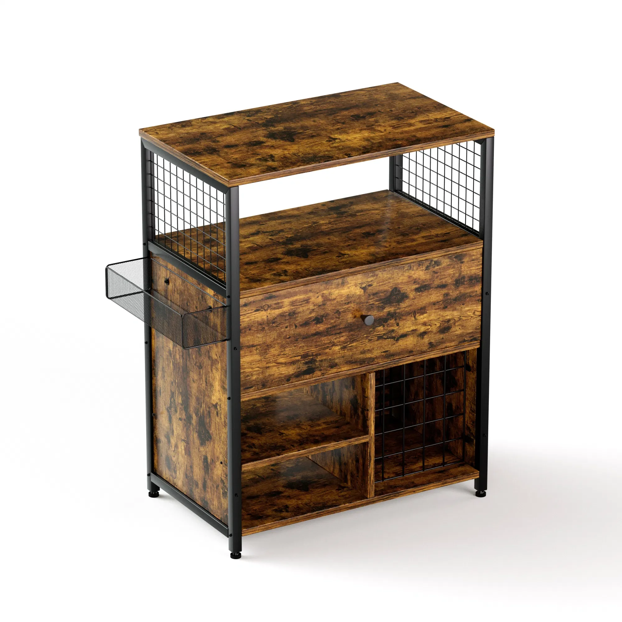Craft Organization and Storage Cabinet Compatible with Cricut Machines Crafting Cabinet with Drawer & 25 Vinyl Roll Holder 3