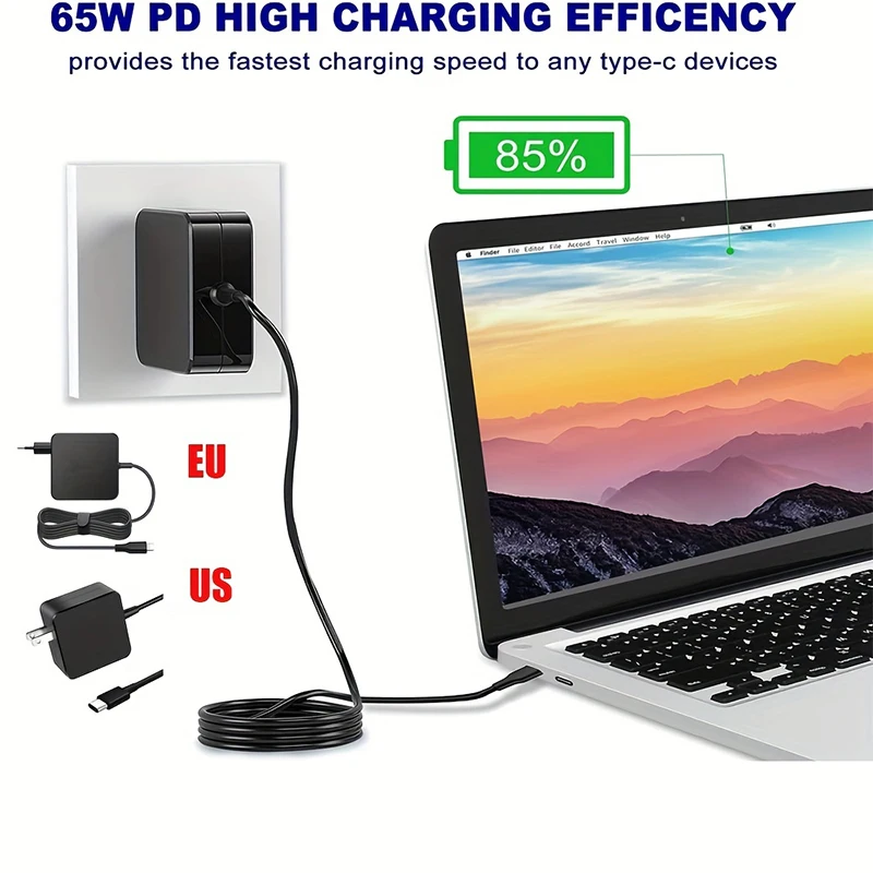 USB C PD зарядное устройство USB для MacBook Pro/Air, iPad Pro, Galaxy S23, Dell XPS 13, Note 20/10 +, iPhone 15/Pro, Паровая колода и т. д.