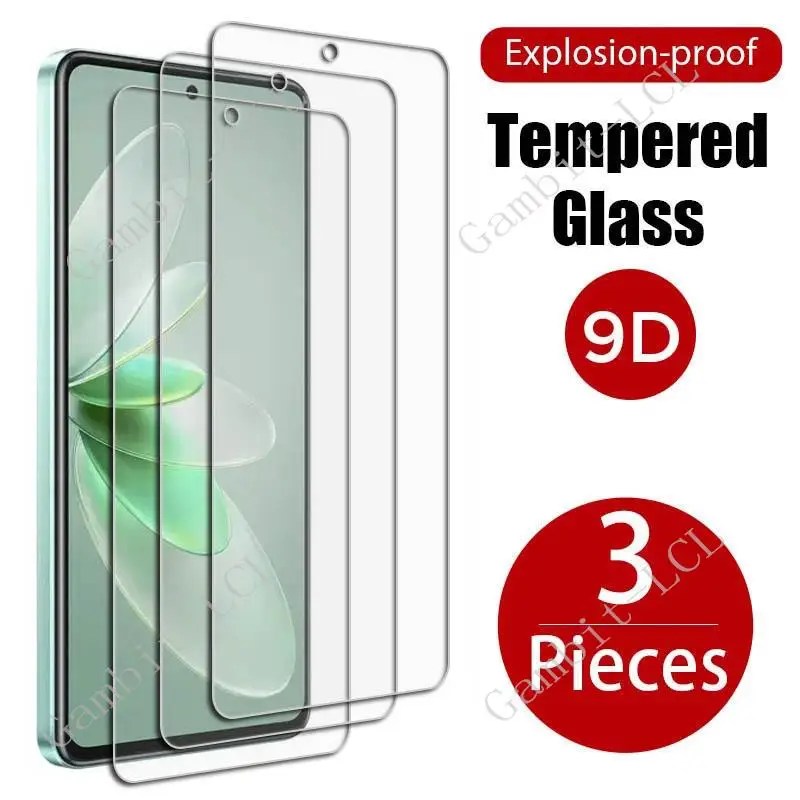 

3PCS For Vivo V27e Tempered Glass Protective ON VivoV27e V27 E V2237 6.62" Screen Protector Cover Film