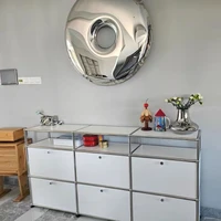 Modern Living Room Cabinet Modular Sideboard Storage Cabinets Combination TV Stand for Customizable Steel Frame Wood  Furniture 5