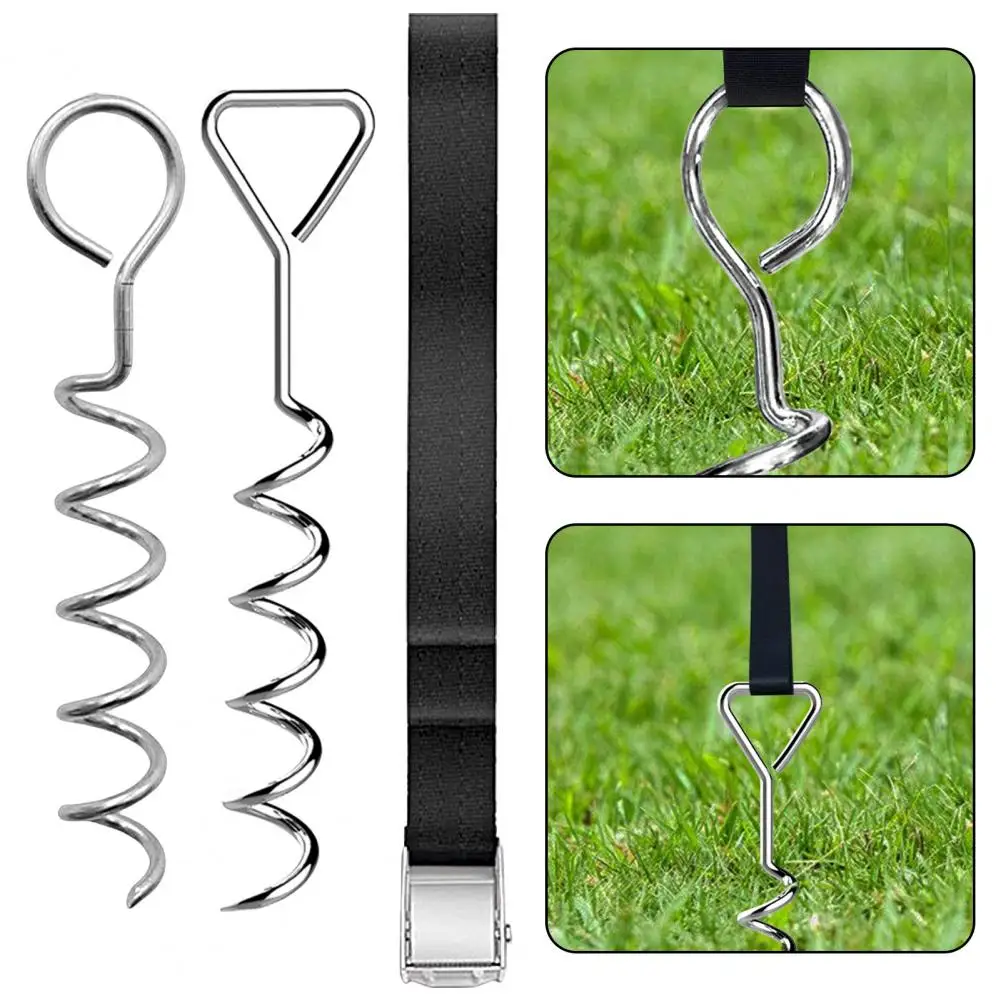 

Useful Tent Ground Anchor Long Lasting Multipurpose 3 Styles Tent Stake Anchor Tent Supplies