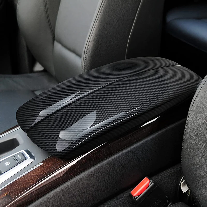 LHD RHD Car Center Armrest Console Box Trim Cover Carbon Fiber Look For BMW X5 E70 2007-2013 / X6 E71 2008 2009 2010 2011-2014 1