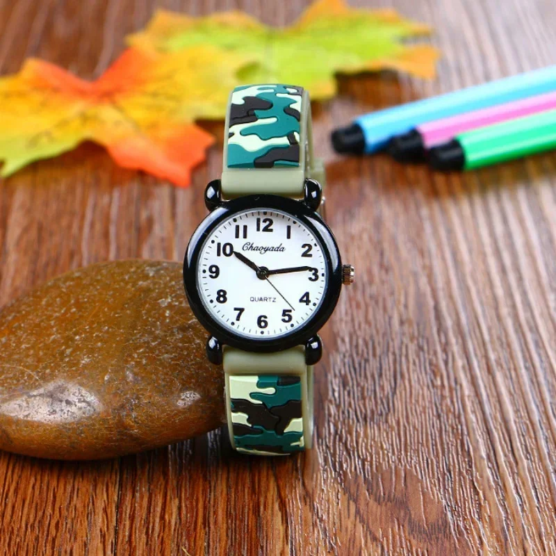 Brand Camo strap children's watch Cartoon Quartz Watches Student Boy Girl Sports Army Fan Cool Wristwatch Dropshipping 4