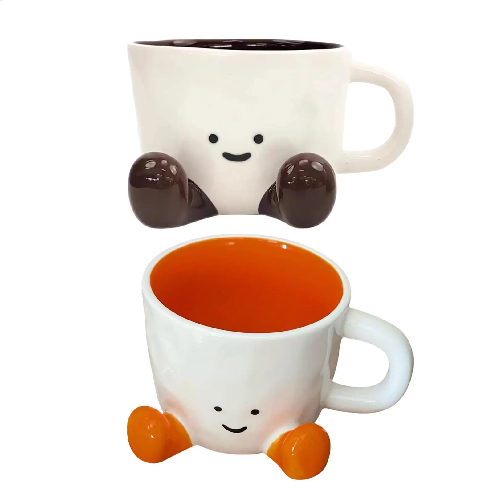 Milk Cup with Feet Ceramic Mug Funny Coffee Tea Mug Foot Shape Coffee Mug Water Cup Cartoon Ceramic Mug Cup for Christmas Gifts
