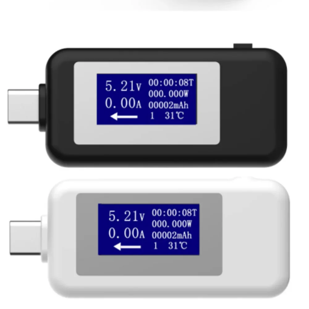 

Type-c USB Tester DC Digital Voltmeter Voltage Current Meter Ammeter Detector Power Temperature Bank Charger Indicator