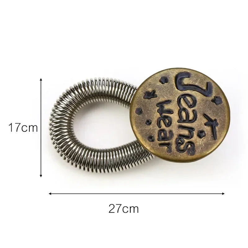 Metal Button Extender Pants Jeans Free Sewing Adjustable Retractable Waist Extenders Button Waistband Expander for DIY Sewing 6
