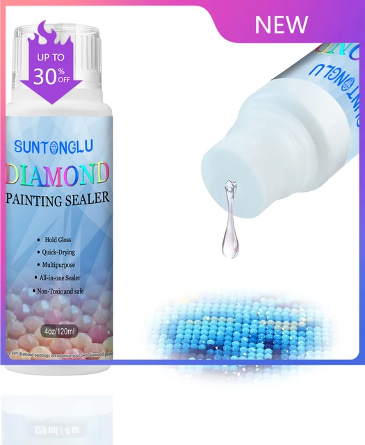 Diamond Painting Sealer High Gloss 120ML Diamond Art Glue Sealer Permanent  Hold Shine Effect Sealer DIY Craft Conserver Glue - AliExpress