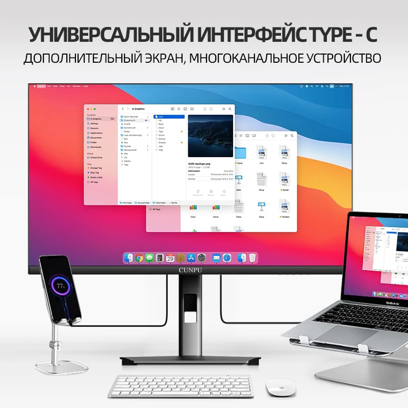CUNPU HDR CŸ Ʈ , IPS HDR ǻ ũž IPS ÷,  û ȭ, ο, 4K UHD 3840*2160, 27 ġ